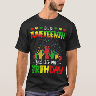 T-shirt C'est le 11 juin et mon anniversaire Africain Noir