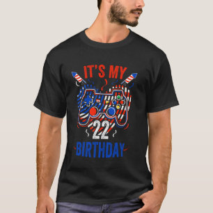 T-shirt C'est le 4 juillet et mon 22e anniversaire drôle d