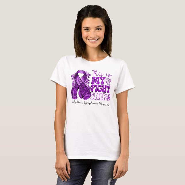 T-shirt C'est le guerrier du lymphome de My Fight Hodgkin (Devant entier)
