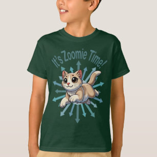 T-shirt C'est le moment Zoomie Tan Chat Bicolore