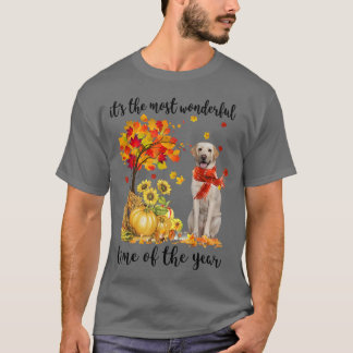 T-shirt C'Est Le Plus Merveilleux Temps D'Automne Labrador