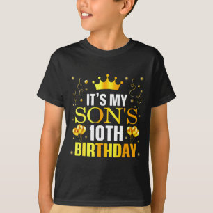T-shirt C'est les 10 ans de mon fils Joyeux Anniversaire 1