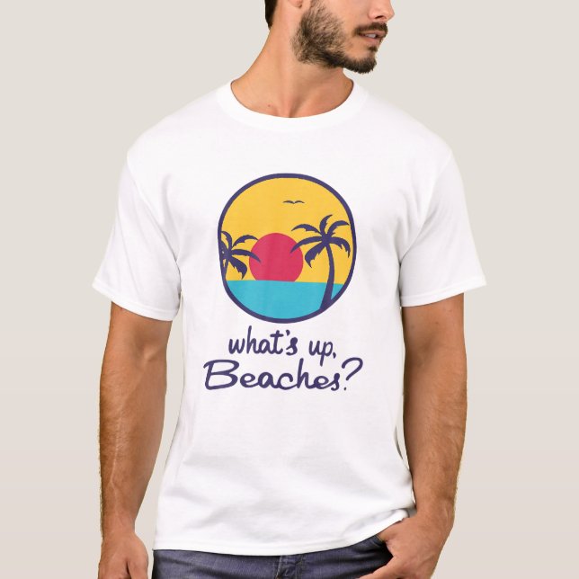 T-shirt C'est l'été pour se jeter sur les plages ! Amusant (Devant)