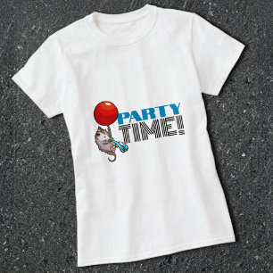 T-shirt C'EST L'HEURE DE FAIRE LA FÊTE ! Possum de fête dr