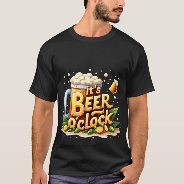 T-shirt c'est l'heure de la bière (Devant)