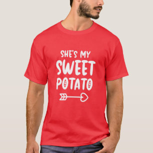 T-shirt C'est ma belle valentine de pomme de terre qui res
