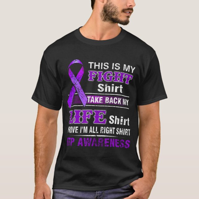 T-shirt C'Est Ma Chemise De Combat - Sensibilisation À L'I (Devant)