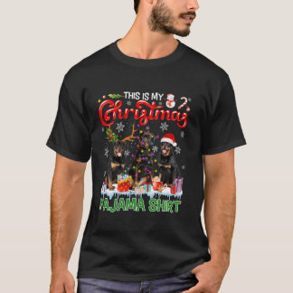 T-shirt C'Est Ma Chemise De Pyjama Père Noël Rottweiler Ch