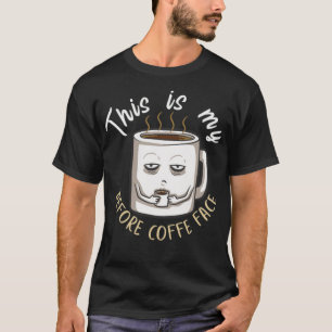 T-shirt C'est ma face avant café pour le chat latte de caf