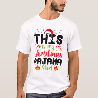 T-shirt C'Est Ma Famille De Pyjama De Noël Qui Correspond 
