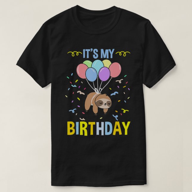 T-shirt C'est ma fête d'anniversaire (Design devant)