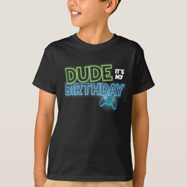 T-shirt C'est ma fête d'anniversaire Neon (Devant)