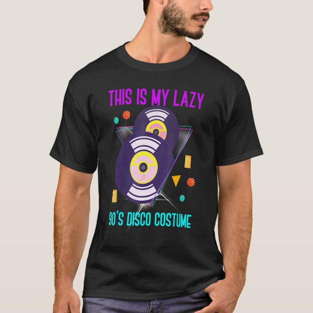 T-shirt C'Est Ma Fête De Costume Disco Des Années 90 (Devant)