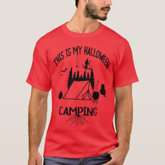 T-shirt C'est ma fille de camping Halloween