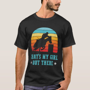 T-shirt C'est ma fille là-bas en course de baril papa mama
