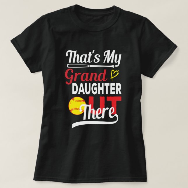 T-shirt C'est ma grande fille là-bas, cadeau de baseball (Design devant)