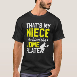 T-shirt C'est ma nièce softball attrapeuse tante d'un soft