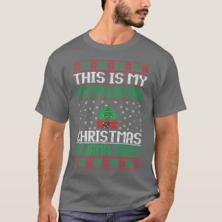 T-shirt C'Est Ma Pizza Qui Mange Noël Pajamafunny Noël