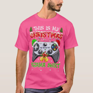 T-shirt C'est ma vidéo du pyjama de Noël du gamer de Santa
