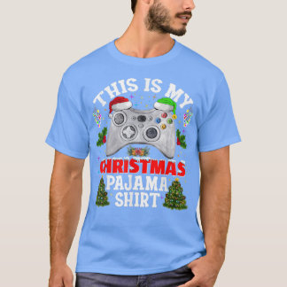 T-shirt C'est ma vidéo du pyjama de Noël du gamer de Santa