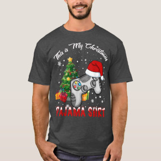 T-shirt C'est ma vidéo du pyjama de Noël du gamer de Santa