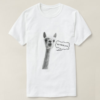T-shirt C'est marrant avec le lama et le texte noProblama