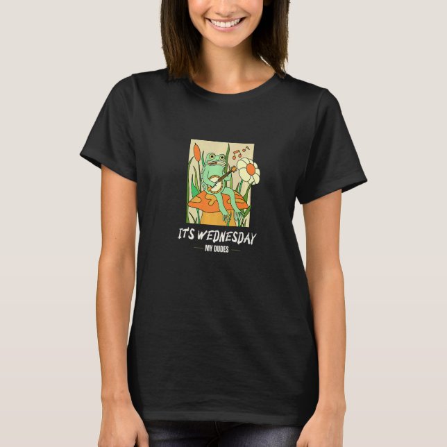 T-shirt C'Est Mercredi Mes Mecs Comme Mème De Grenouille (Devant)