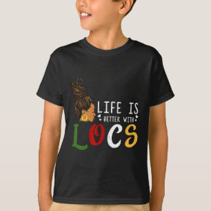 T-shirt C'est mieux avec la fille de Loc'd Dreadlocks Blac