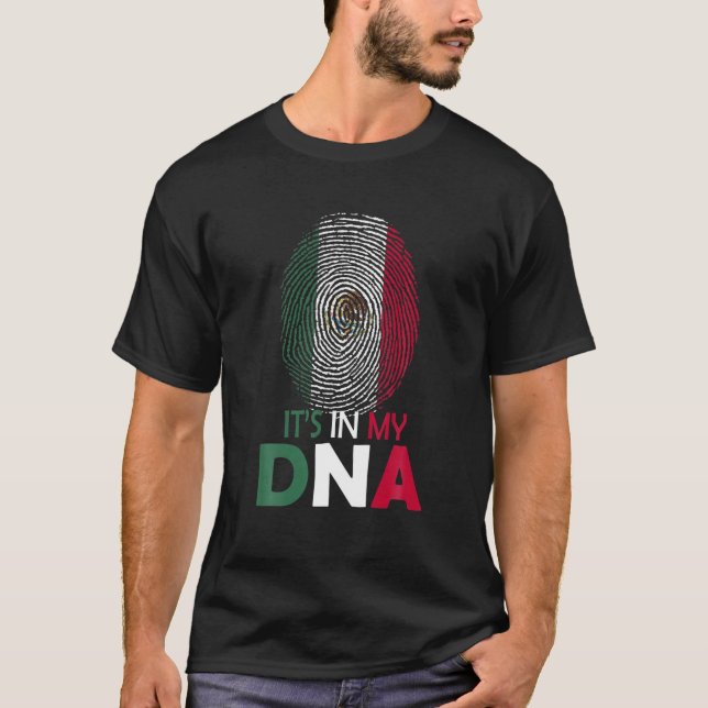 T-shirt C'est mignon dans mon ADN Drapeau Mexicain Fierté  (Devant)