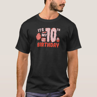 T-shirt C'Est Mon 10E Anniversaire 10 Ans Filles 10 Double