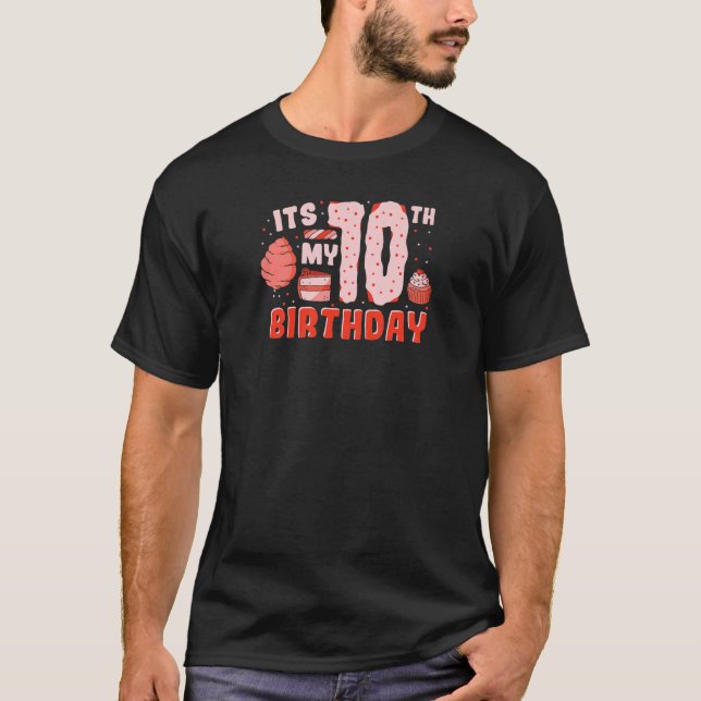 T-shirt C'Est Mon 10E Anniversaire 10 Ans Filles 10 Double (Devant)