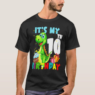 T-shirt C'est mon 10e anniversaire Dinosaur garçon 10 ans