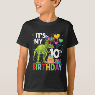 T-shirt C'est mon 10e anniversaire Dinosaur T - Rex Happy 