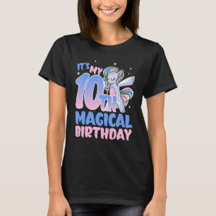T-shirt C'est mon 10e anniversaire magique Rainbow Tail Un