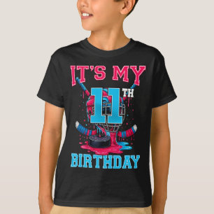 T-shirt C'est mon 11e anniversaire Hockey 11 ans Crème gla