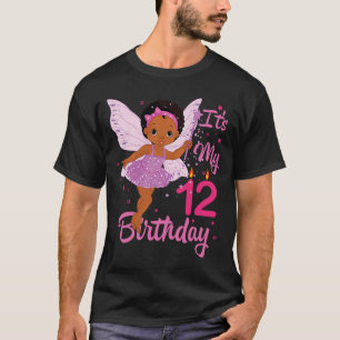 T-shirt C'est mon 12e anniversaire mignonne fille enfants 