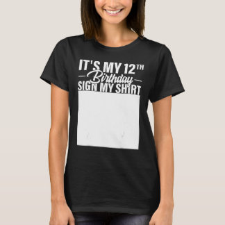 T-shirt C'est mon 12e anniversaire Signal Mon 12 ans B-day