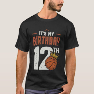 T-shirt C'est mon 12ème anniversaire Basketball 12 ans Rét