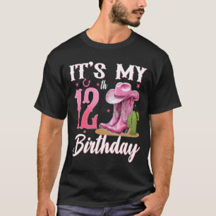 T-shirt C'est mon 12ème anniversaire cowgirl western 12 an