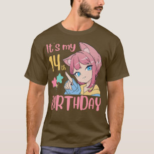T-shirt C'est mon 14e anniversaire Annime fille 14 ans