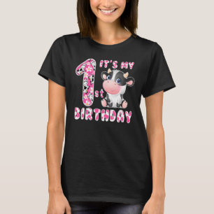 T-shirt C'Est Mon 1Er Anniversaire Enfants 1 An Vieux Vach