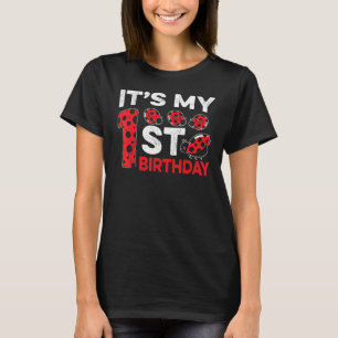 T-shirt C'est mon 1er anniversaire sucré Ladybug à Birthda