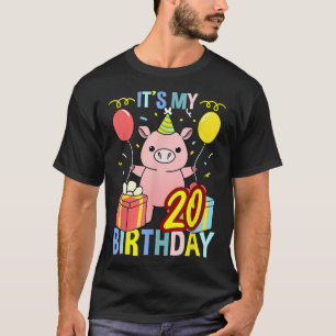 T-shirt C'Est Mon 20E Anniversaire Cochon Pour Porc Lover 