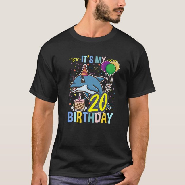 T-shirt C'Est Mon 20E Anniversaire Dolphin Sea Animal (Devant)