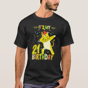 T-shirt C'est mon 21e anniversaire Dabbing Cheetah