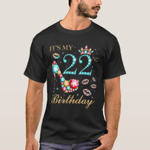 T-shirt C'est mon 22ème anniversaire mignon 22 ans Anniver