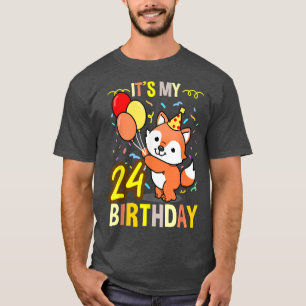 T-shirt C'Est Mon 24ème anniversaire pour Amoureux des ani