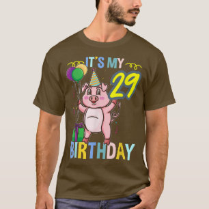 T-shirt C'est mon 29e anniversaire mignon porc 3325