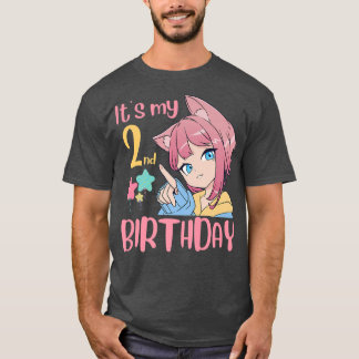 T-shirt C'est mon 2e anniversaire Anime Anniversaire Fille