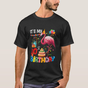 T-shirt C'est mon 30e anniversaire mignon Flamant rose col